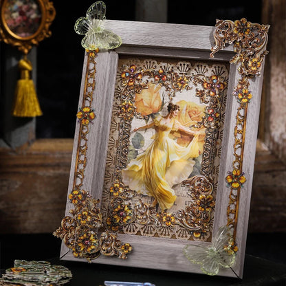 6Style 20Pcs/bag Baroque Style Edge Stickers Creative Materials DIY Handbook Scrapbook Photo Frame Calendar