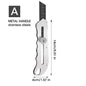 Durable Industrial Utility Knife,Replaceable High Carbon Steel Blade,Stainless Steel Paper Cutter,Office Art Student Supplies