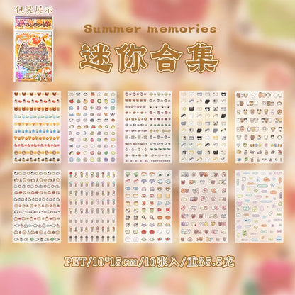 Mr. Paper, 10pcs/pack,cute Mini Stickers for Animal Food and Beverage,scrapbook,photo Frame,phone Case,diary Decoration Stickers