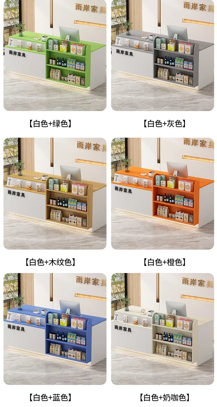 Office Bar Counter Cashier Counter Simple Custom Reception Desk Beauty Salon Escritorio De Recepcion Commercial Furniture