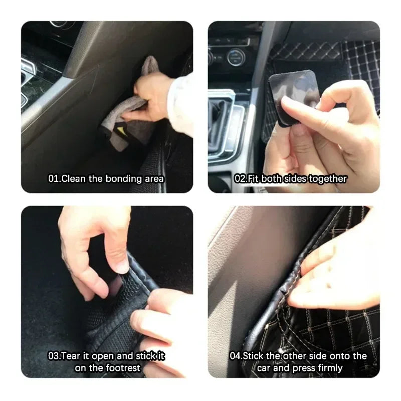 Double Side Adhesive Patch for Car Carpet Fixing Stickers Fasteners Home Office Foot Mats Carpets Anti Skid Grip Nylon Tape Pads