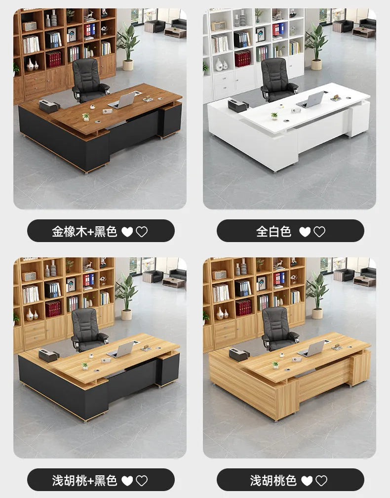 Aesthetic Modern Office Desk Creative Save Space Big Size Fashion Safe Office Desk Professional Mesas Escritorio Home Products