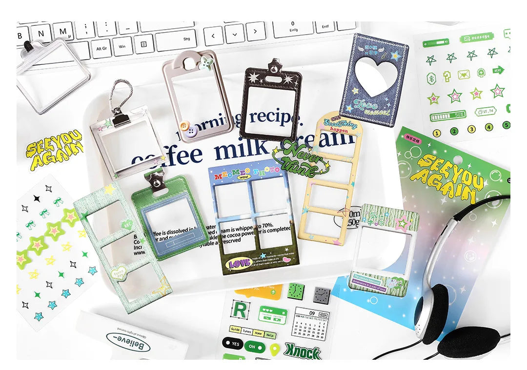 15Pcs/lot Y2K Cute Retro Paper Card Stickers Material Pack Decorative Journal Scrapbooking DIY Photo Frame Collage