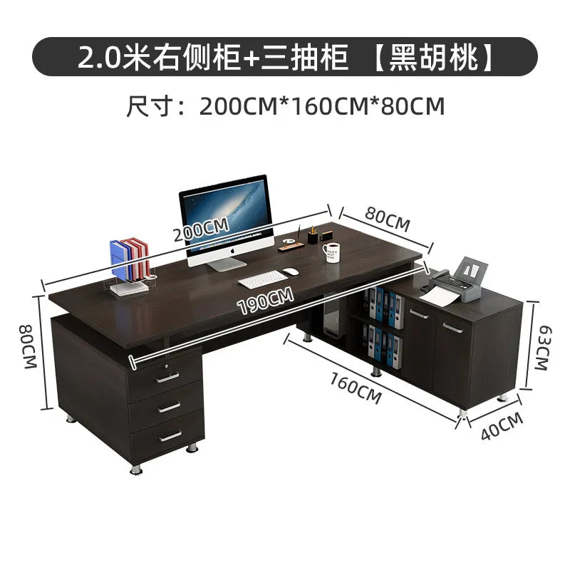 Aesthetic Modern Office Desk Creative Save Space Big Size Fashion Safe Office Desk Professional Mesas Escritorio Home Products