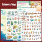 6Style 3Sheets/bag Fun World Stereoscopic Miniature PET Large Scenography Stickers DIY Handbook Scrapbook Photo Frame Notebook