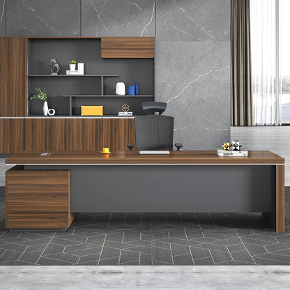Wooden Ceo Office Furniture Modern Style Computer L Shape Desk Boss Manager Office Table Executive Desk Table Workstation