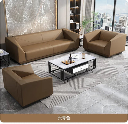 Office Sofa Simple Modern Three-person Minimalist Office Sofa Leisure Meeting Business Reception Coffee Table Combination