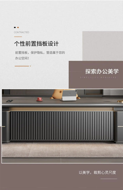 Office Desk, Simple And Modern Manager Executive Desk, Painted Light Luxury Large Class Office Desk