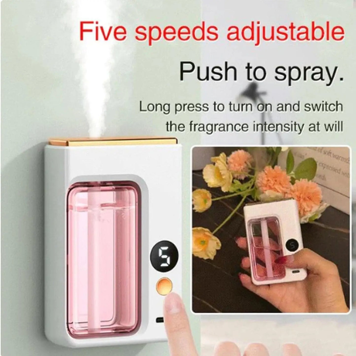 40ML Automatic Home Fragrance Machine Essential Oil Diffuser Nebulizer Perfume Scent Machine for Kitchen and toilet deodorizatio