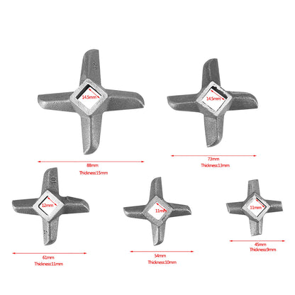 Mincer Blade Cross shaped Professional Steel Kitchen Food Meat Grinder Blade Mincers Cutter Part