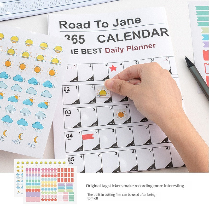 2025 Wall Hanging Calendar Kawaii Yearly Planner Sheet Memo Pad To Do List Agenda Schedule Organizer Check List Home Office