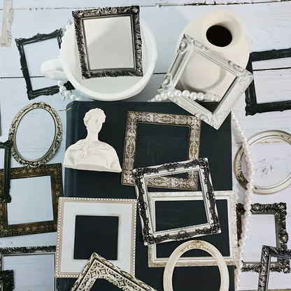 25/50PCS Retro Photo Frame Decoration Stickers Self-adhensive DIY Hand Account Diary Scrapbooking Material Paper