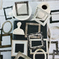 25/50PCS Retro Photo Frame Decoration Stickers Self-adhensive DIY Hand Account Diary Scrapbooking Material Paper
