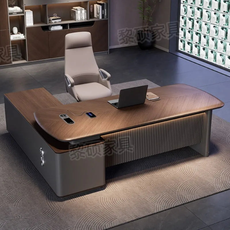 Fashion Large Size Office Desk Luxury Design Save Space Creative Computer Office Desk Executive Meuble Bureau Home Products