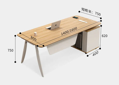 Wooden Study Office Desk Modern Computer Space Saving Luxury Design Safe Office Desk Aesthetic Mesa Ordenador Room Furniture
