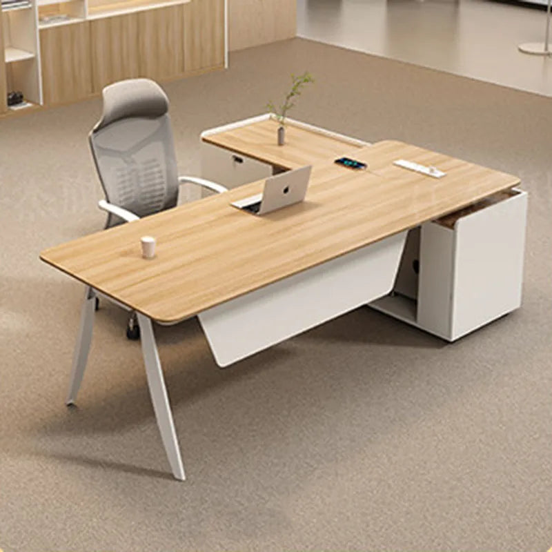 Wooden Study Office Desk Modern Computer Space Saving Luxury Design Safe Office Desk Aesthetic Mesa Ordenador Room Furniture