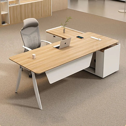 Wooden Study Office Desk Modern Computer Space Saving Luxury Design Safe Office Desk Aesthetic Mesa Ordenador Room Furniture