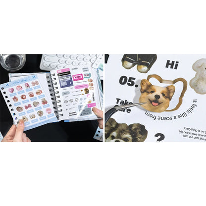 Mr Paper 1Style 60Pcs/sac Time Piece Coil Cut Film Sticker Book DIY Creative Handbook Material Photo Frame Scrapbook Calendar