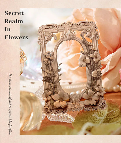 10Sheets/Bag Hollow Relief Retro Frame Collage Card European Flower Photo Frame Hand Account Decoration Material