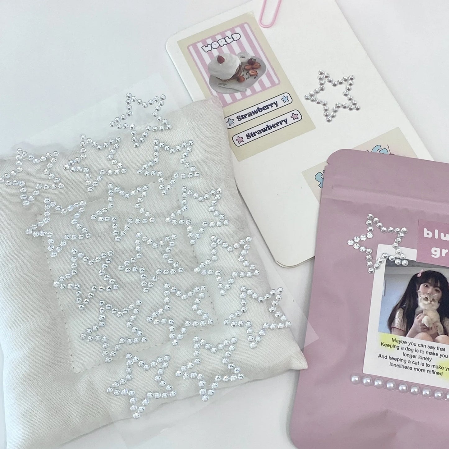 MINKYS New Arrival Pearl Star Heart Bling Bling Stickers DIY Scrapbook Stickers Confetti Decoration DIY Photo Frame Face Sticker