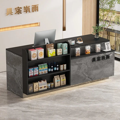 Office Bar Counter Cashier Counter Simple Custom Reception Desk Beauty Salon Escritorio De Recepcion Commercial Furniture