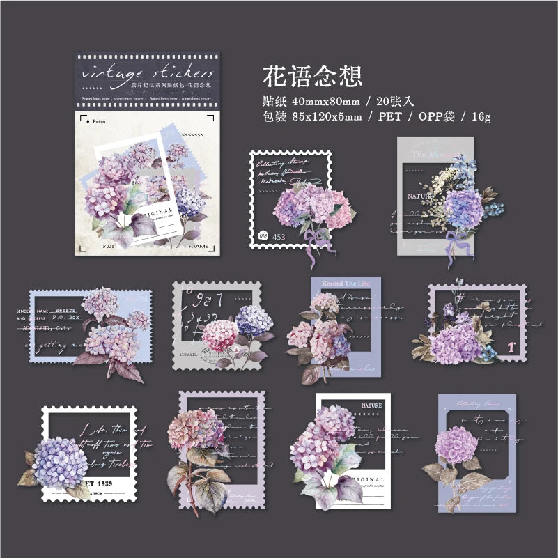 Yoofun 30pcs/lot Vintage Film Boarder Srapbooking Collage Junk Journal Decal Stickers Creative Frame Photo Frame Flower Labels