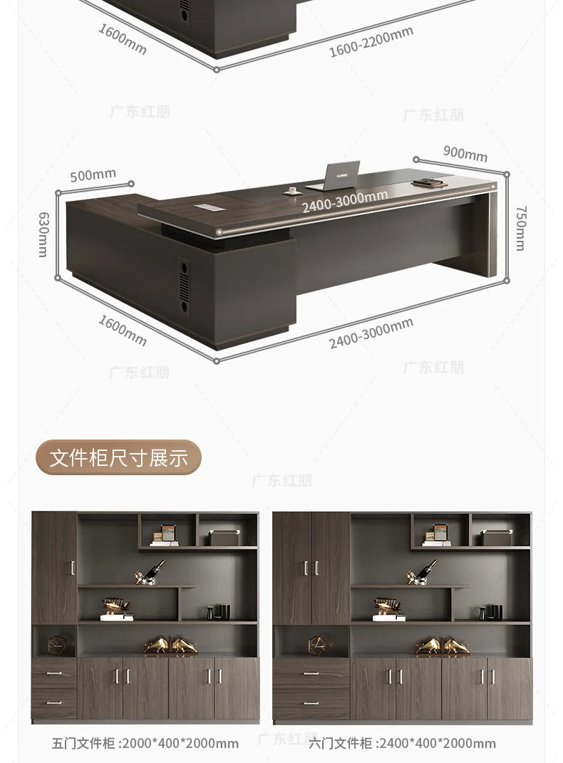 Wooden Lshaped Office Desk Modern Computer Standing Organizers Office Desk Space Saving Escritorio Oficina Postmodern Furniture