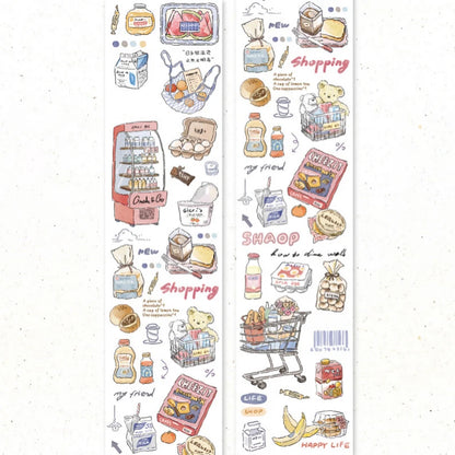 Mr. Paper 4 style 1 roll/pack of special oil masking tape for DIY phone case photo frame and other handbook material decoration
