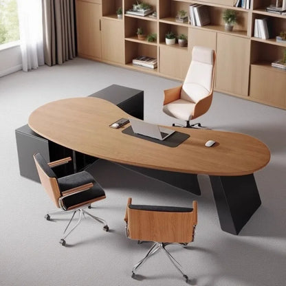 Wooden Study Office Desk Modern Computer Gaming Standing Long Executive Office Desk Luxury Escritorio Oficina Home Products