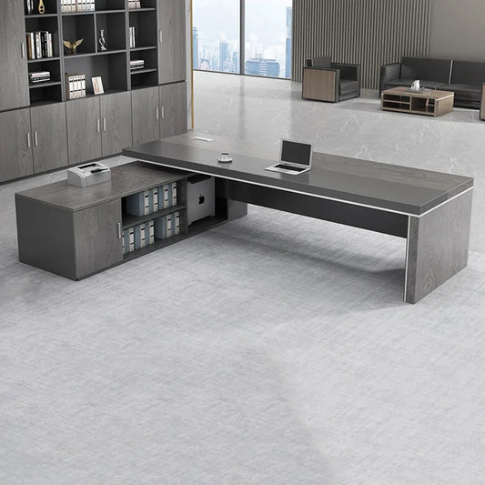 Modern Computer Office Desk Wooden Study Minimalist Save Space Interior Office Desk Fashion Meuble Bureau Ornaments Accessories