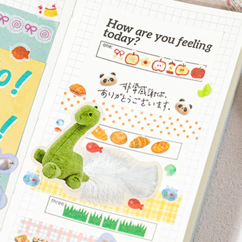 Mr Paper 5rolls/bag Cute Release Shaped Pull Strips Washi Tape Set Masking Tape DIY Water Cup Photo Frame Journal