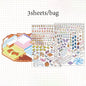 6Style 3Sheets/bag Fun World Stereoscopic Miniature PET Large Scenography Stickers DIY Handbook Scrapbook Photo Frame Notebook