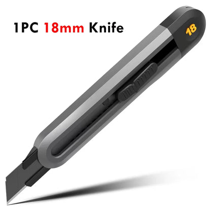 Deli 3pc Set Utility Knife Art Carving Knife Cutter School Suplies Cut Tools Wallpaper Stationery Express Delivery Safe Knife