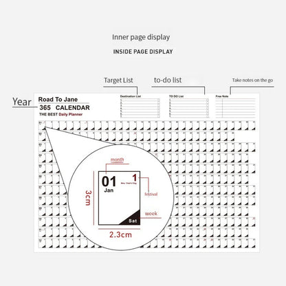 2025 Wall Hanging Calendar Kawaii Yearly Planner Sheet Memo Pad To Do List Agenda Schedule Organizer Check List Home Office
