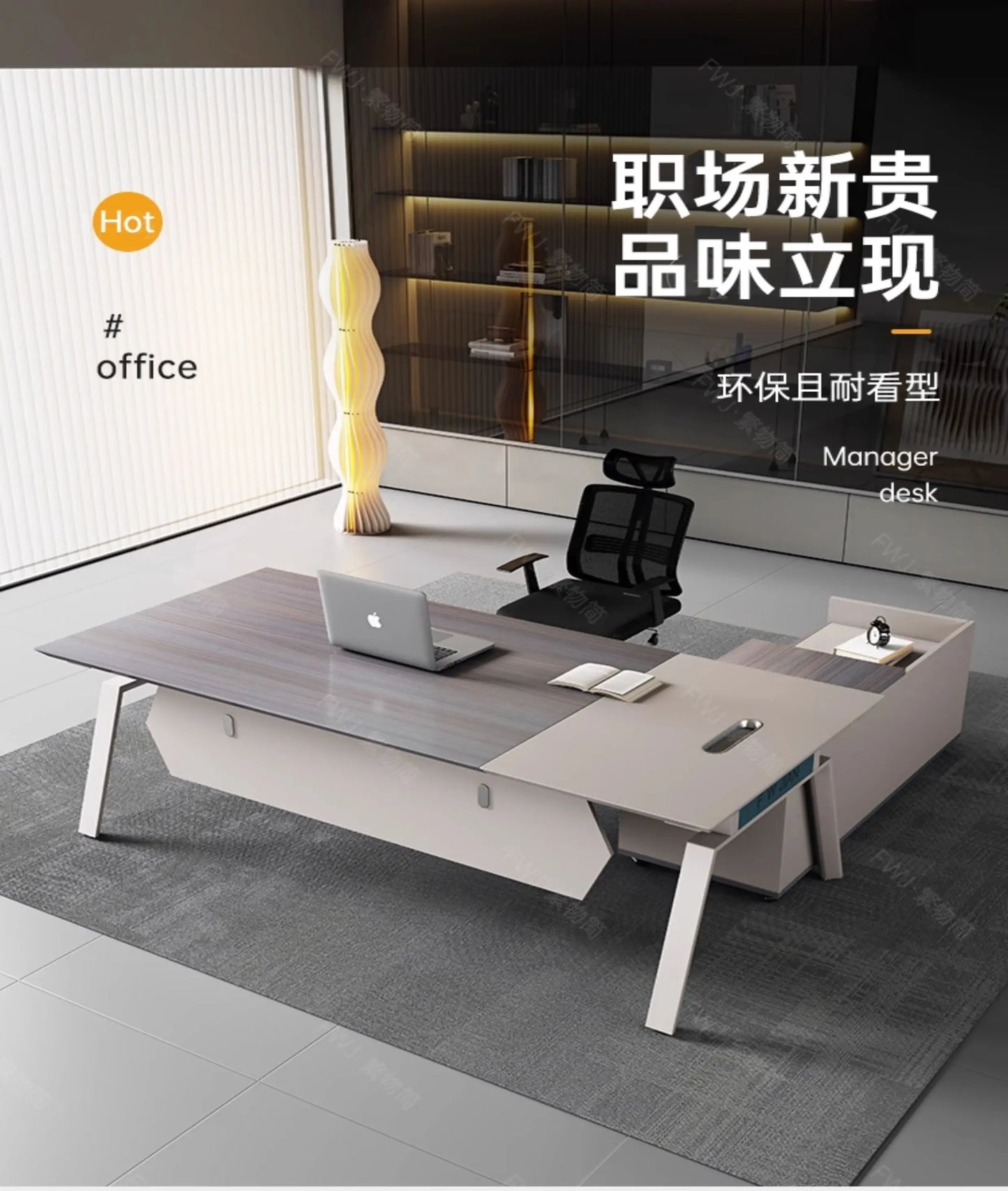 Living Room Lshaped Office Desk Luxury Design Chinese Style Fashion Office Desk Interior Escritorio Oficina Postmodern Furniture