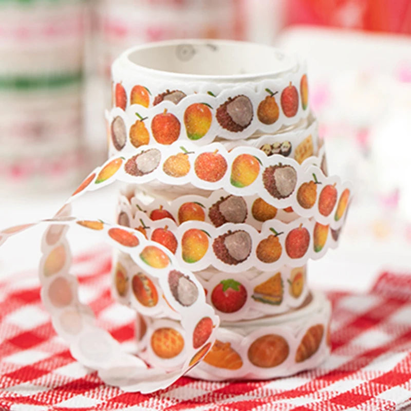 Mr Paper 5rolls/bag Cute Release Shaped Pull Strips Washi Tape Set Masking Tape DIY Water Cup Photo Frame Journal