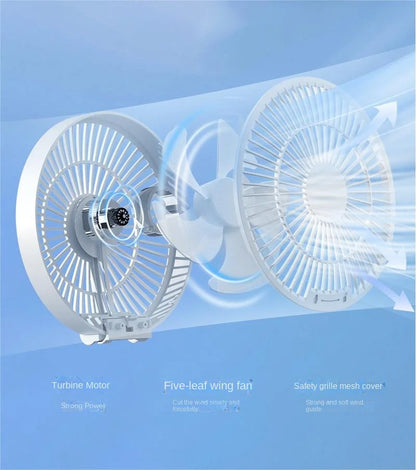2023 New Fan With Remote Control Portable Wall-hanging Rechargeable Usb Electric Folding Fan Nightlight Air Cooler Household