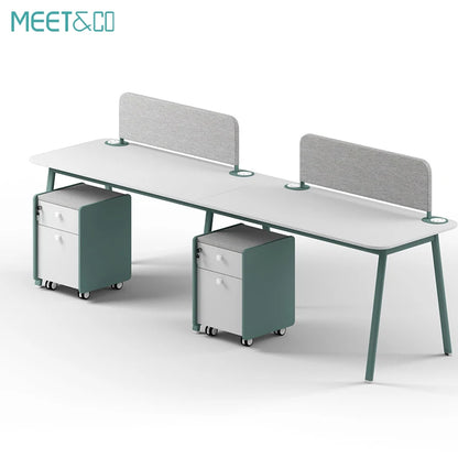 Modern 4-Seater Extendable Office Desk Convertible Modular Coworking Workstation Wooden Design Melamine Style for Open Space  bo