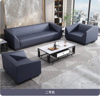 Office Sofa Simple Modern Three-person Minimalist Office Sofa Leisure Meeting Business Reception Coffee Table Combination