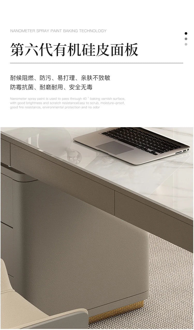 Chic Standing Desk Luxury Large Office Table Sleek European Floor Design Great Corporate Use Muebles Oficina Home Decoration
