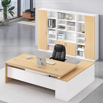 Wooden Professional Office Desk Vintage Simple Irregular Living Room Office Desk Modern Escritorio Oficina Trendy Furniture