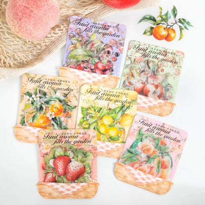 Mr. Paper10pcs/pack Strawberry PET Sticker Pack Fruit Sticker Decoration Scrapbook Photo Frame phone Case laptop Phone Case Gift