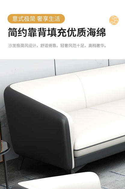Office Sofa Business Reception Modern Simple Meeting Hotel Lobby Resting Area Office Sofa Coffee Table Set
