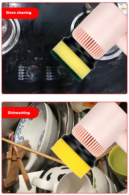Electric Cleaning Brush USB Rechargeable Automatic Wireless Handheld Kitchen Dishwashing Brush Bathtub Tile Cleaning Brushes