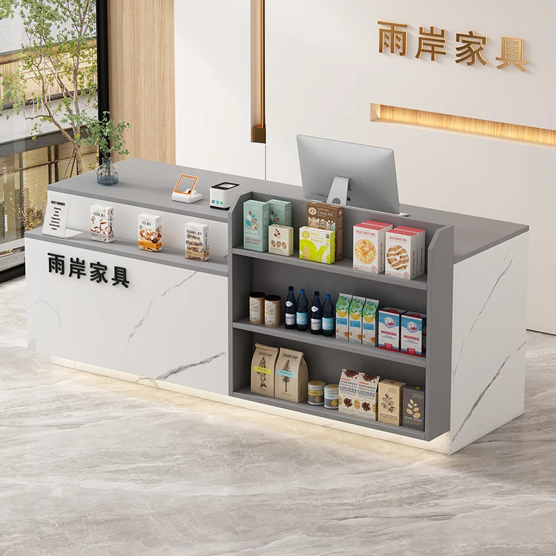 Office Bar Counter Cashier Counter Simple Custom Reception Desk Beauty Salon Escritorio De Recepcion Commercial Furniture