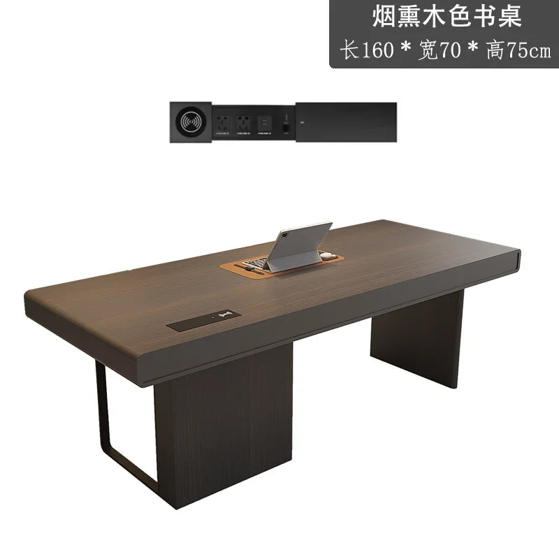Stylish Executive Writing Desk Perfect Office Study Corner Modern Design Meets Functionality Mesa Para Computador Accessories