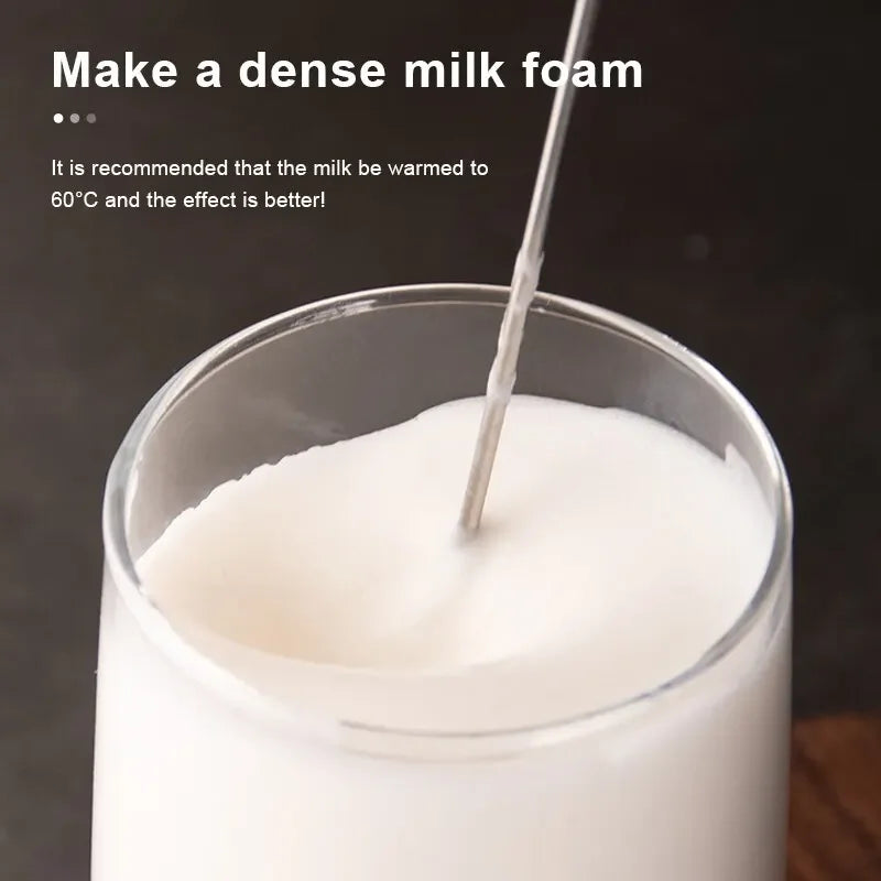 Milk Frother Electric Portable Mini Milk Foamer Coffee Cappuccino Foam Maker Creamer Whisk Frothy Egg Beater Kitchen Accessory