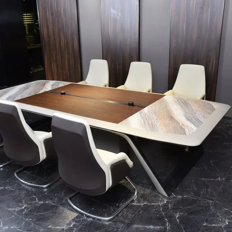 Modern Unique Design Commercial Odm Oem Leather Contemporary Luxury Custom Office Meeting Desk Conference Table