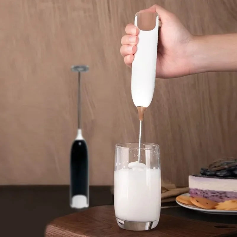 Milk Frother Electric Portable Mini Milk Foamer Coffee Cappuccino Foam Maker Creamer Whisk Frothy Egg Beater Kitchen Accessory