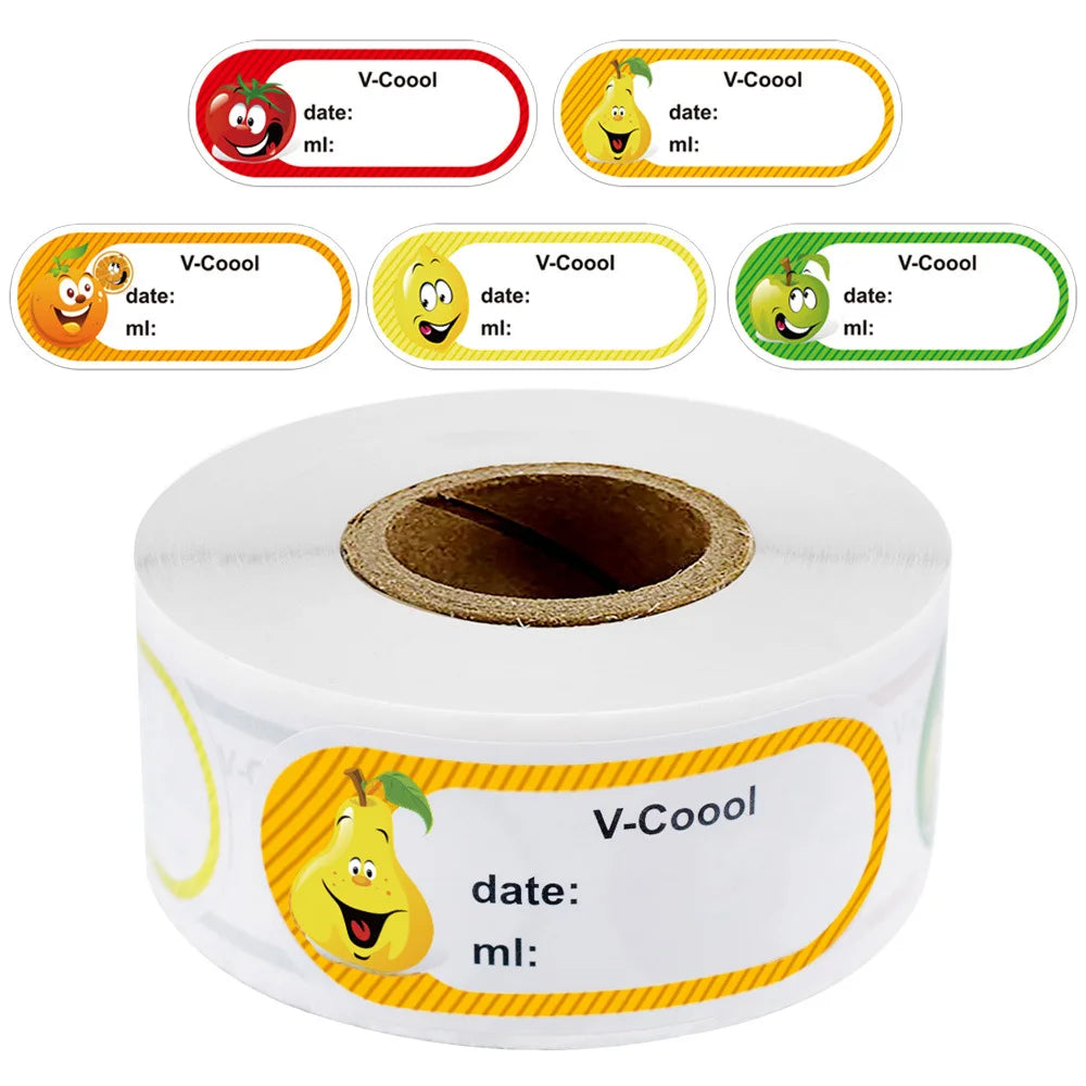 Dissolvable Food Labels By Food Safe 1x3'' Kitchen Storage Freezer Stickers Perfect For Reusable Containers 250 Labels Per Roll